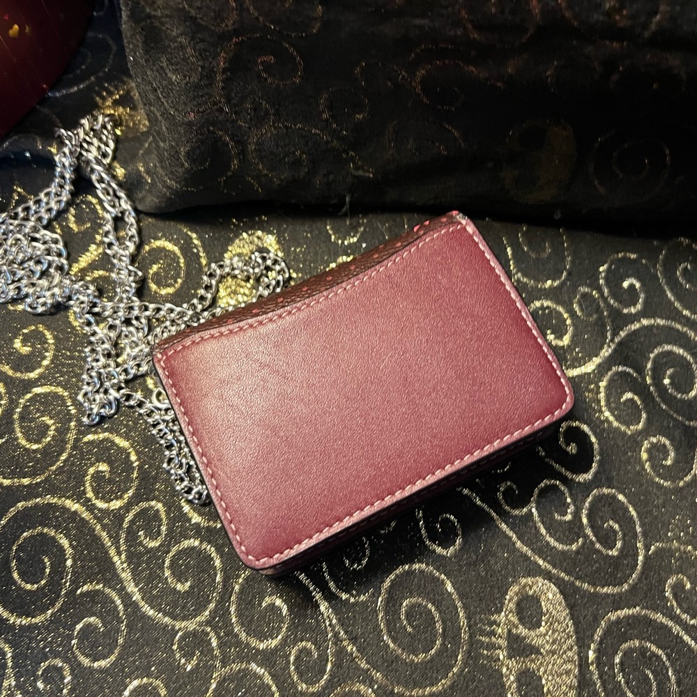 Coach Safiano Brown & Pink Bow Micro Mini Crossbody w/Silk Scarf (2pcs) - Picture 10 of 16